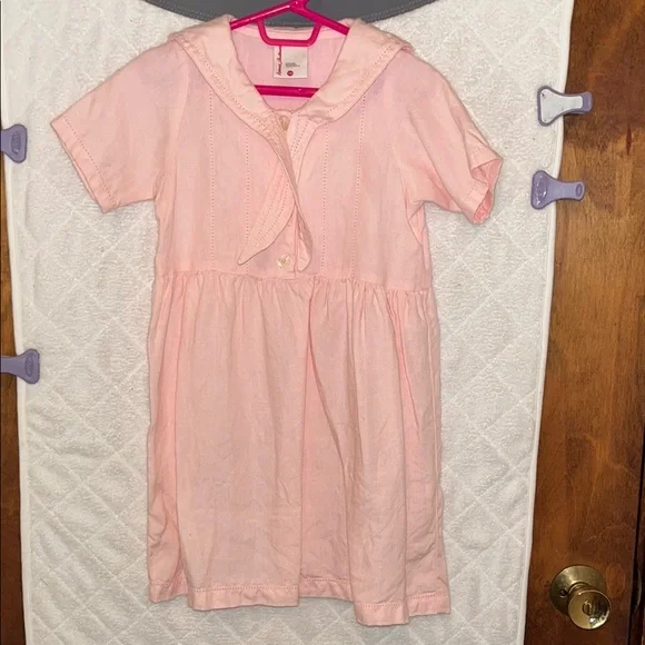 Hanna Andersson Vintage Pink Linen Dress - Picture 1 of 9